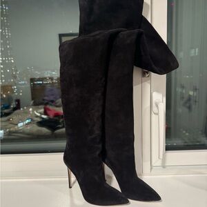 Paris Texas Black Heeled Boots